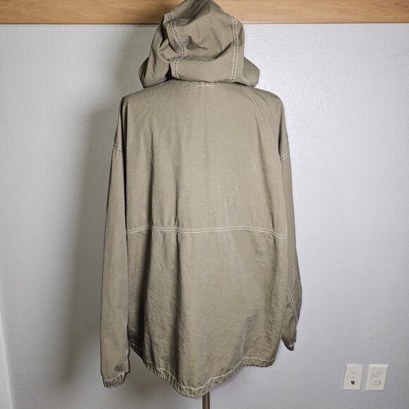 GAP Pullover Hoodie Cargo Jacket Kangaroo Pocket Utility Canvas Unisex XL - Picture 3 of 12